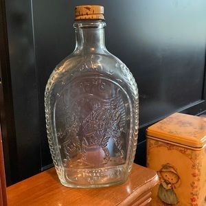 Vintage Log Cabin Syrup bottle by Anchor Hocking
